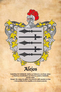 Escudo heráldico del apellido ALEJOS