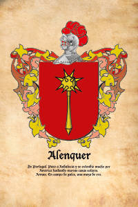 Escudo heráldico del apellido ALENQUER