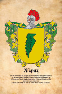 Escudo heráldico del apellido ALEPUZ