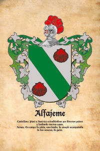 Escudo heráldico del apellido ALFAJEME