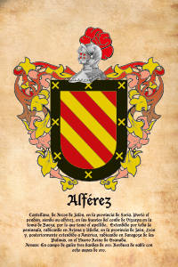 Escudo heráldico del apellido ALFEREZ