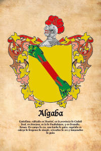 Escudo heráldico del apellido ALGABA