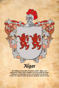 Escudo heráldico del apellido ALGAR