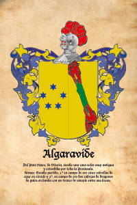 Escudo heráldico del apellido ALGARAVIDE