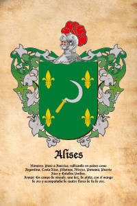 Escudo heráldico del apellido ALISES