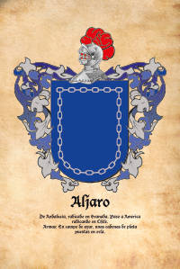 Escudo heráldico del apellido ALJARO