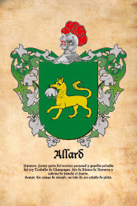 Escudo heráldico del apellido ALLARD