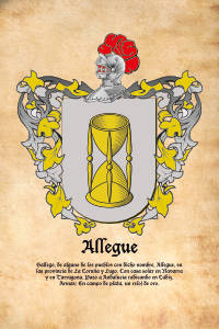 Escudo heráldico del apellido ALLEGUE