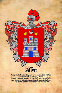 Escudo heráldico del apellido ALLEN