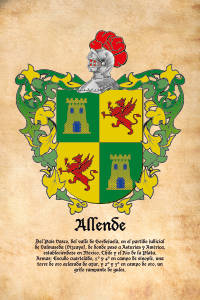 Escudo heráldico del apellido ALLENDE