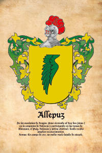 Escudo heráldico del apellido ALLEPUZ