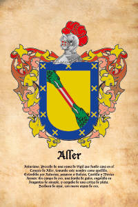 Escudo heráldico del apellido ALLER