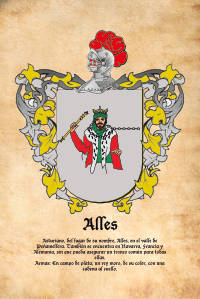 Escudo heráldico del apellido ALLES