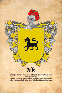 Escudo heráldico del apellido ALLO