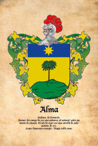 Escudo heráldico del apellido ALMA