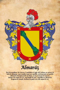 Escudo heráldico del apellido ALMARAZ