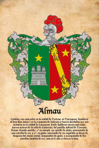 Escudo heráldico del apellido ALMAU