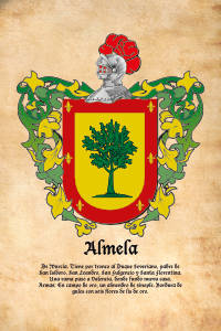 Escudo heráldico del apellido ALMELA