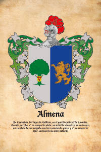Escudo heráldico del apellido ALMENA