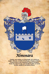 Escudo heráldico del apellido ALMENARA