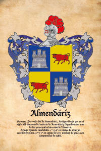 Escudo heráldico del apellido ALMENDARIZ