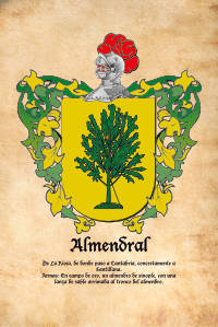 Escudo heráldico del apellido ALMENDRAL