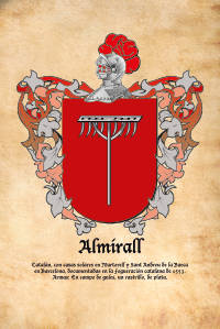Escudo heráldico del apellido ALMIRALL