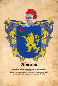 Escudo heráldico del apellido ALMIRON