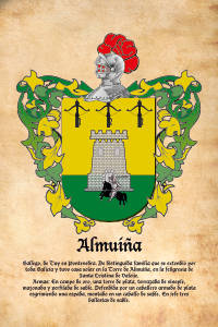 Escudo heráldico del apellido ALMUIÑA