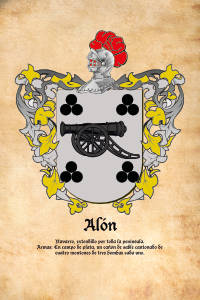 Escudo heráldico del apellido ALON