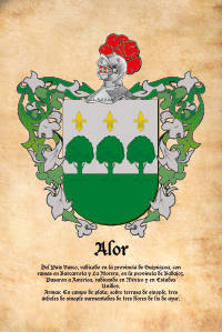 Escudo heráldico del apellido ALOR