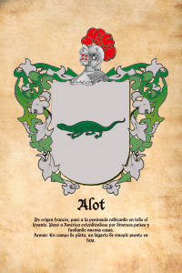 Escudo heráldico del apellido ALOT