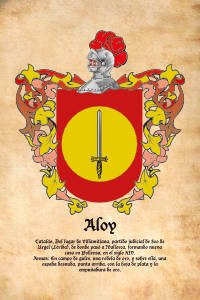 Escudo heráldico del apellido ALOY