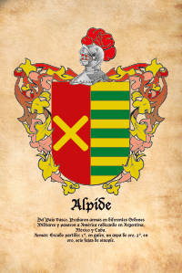 Escudo heráldico del apellido Alpide