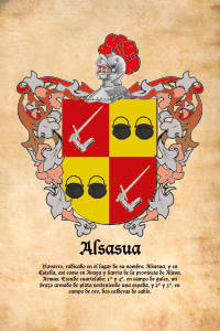 Escudo heráldico del apellido ALSASUA