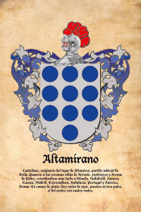 Escudo heráldico del apellido ALTAMIRANO