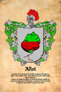 Escudo heráldico del apellido ALTET
