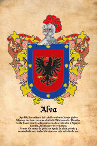 Escudo heráldico del apellido ALVA