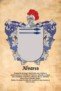 Escudo heráldico del apellido ALVARES