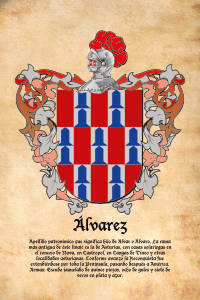 Escudo heráldico del apellido ALVAREZ
