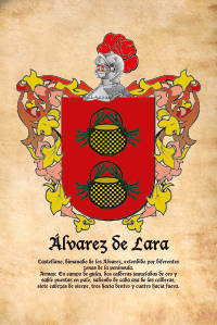 Escudo heráldico del apellido Álvarez de Lara