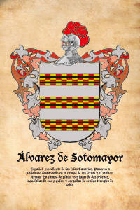 Escudo heráldico del apellido ALVAREZ DE SOTOMAYOR