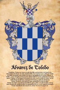 Escudo heráldico del apellido ALVAREZ DE TOLEDO