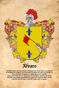 Escudo heráldico del apellido ALVARO