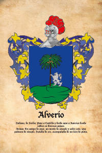 Escudo heráldico del apellido ALVERIO