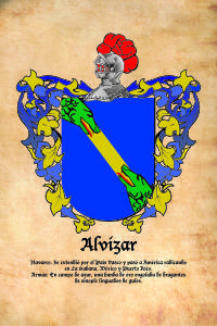 Escudo heráldico del apellido ALVIZAR