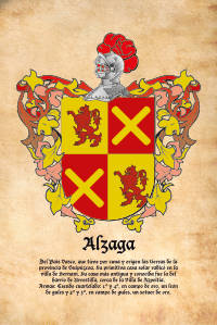 Escudo heráldico del apellido ALZAGA