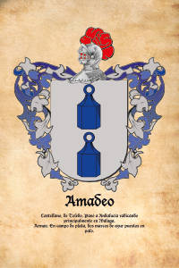 Escudo heráldico del apellido AMADEO