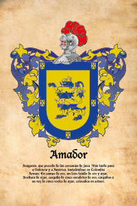 Escudo heráldico del apellido AMADOR