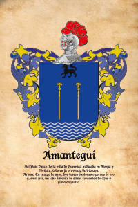 Escudo heráldico del apellido AMANTEGUI